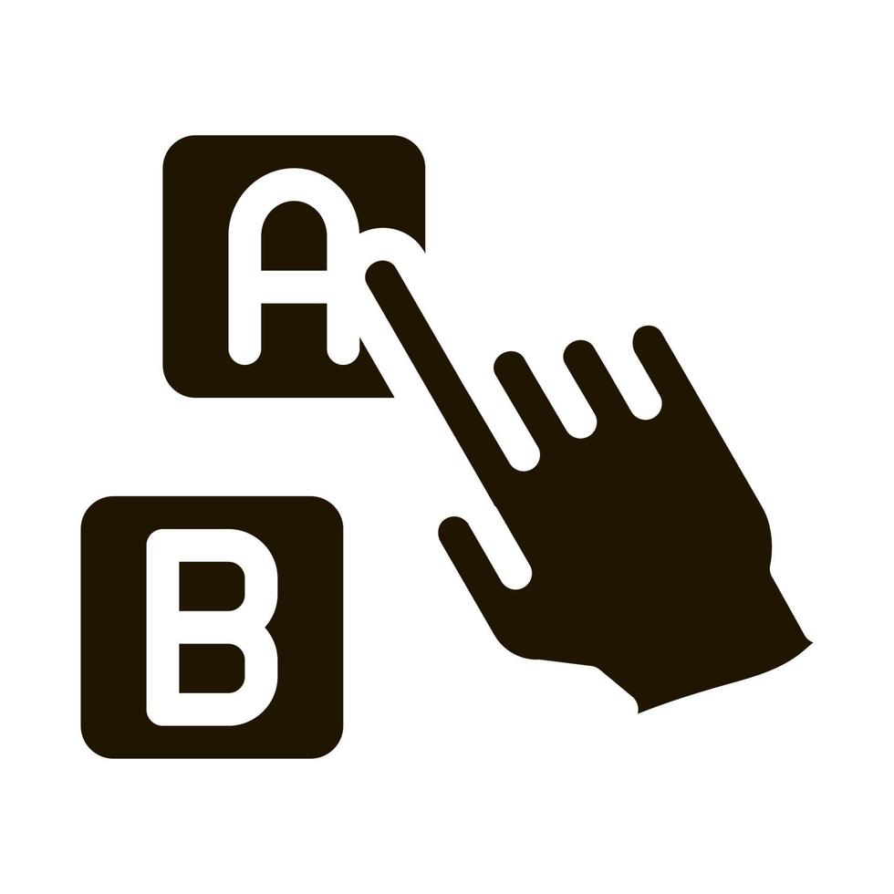 Pointing Letter Icon Vector Glyph Illustration