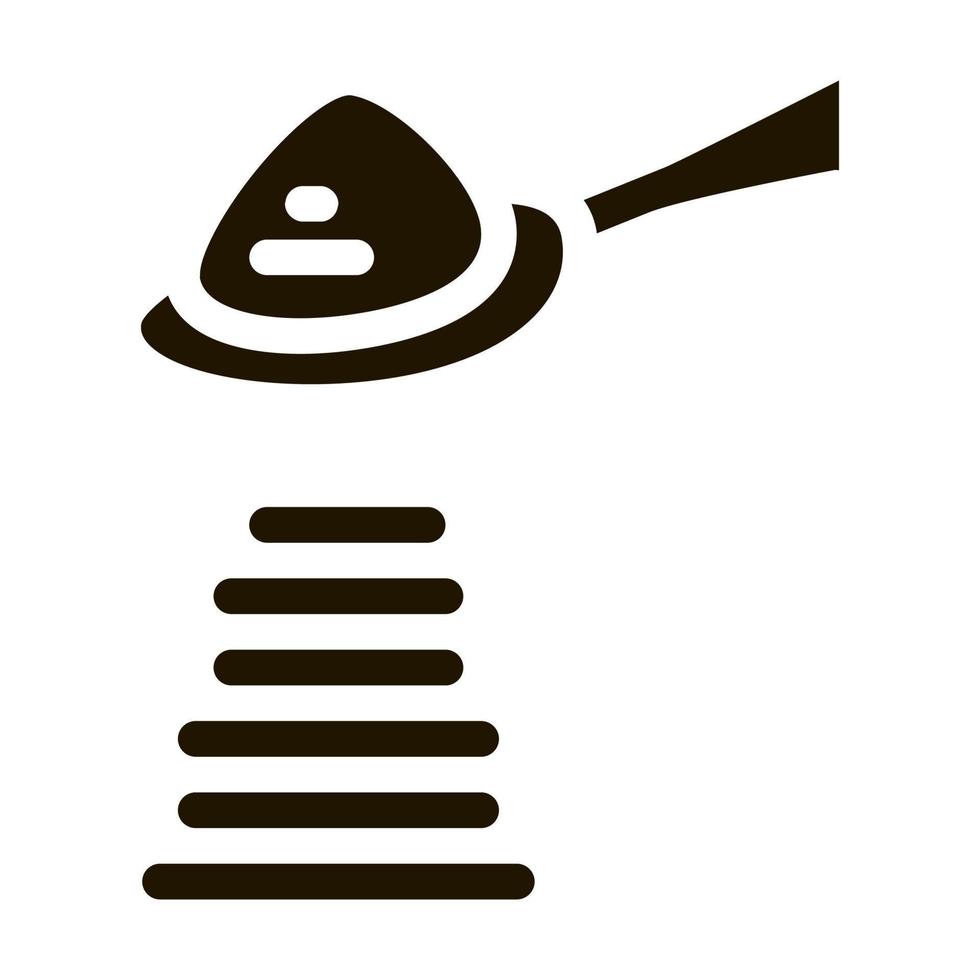 cuchara de azúcar icono vector glifo ilustración