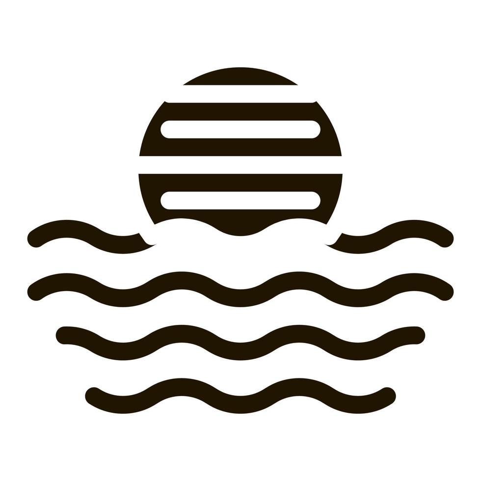 Ball On Sand Icon Vector Glyph Illustration