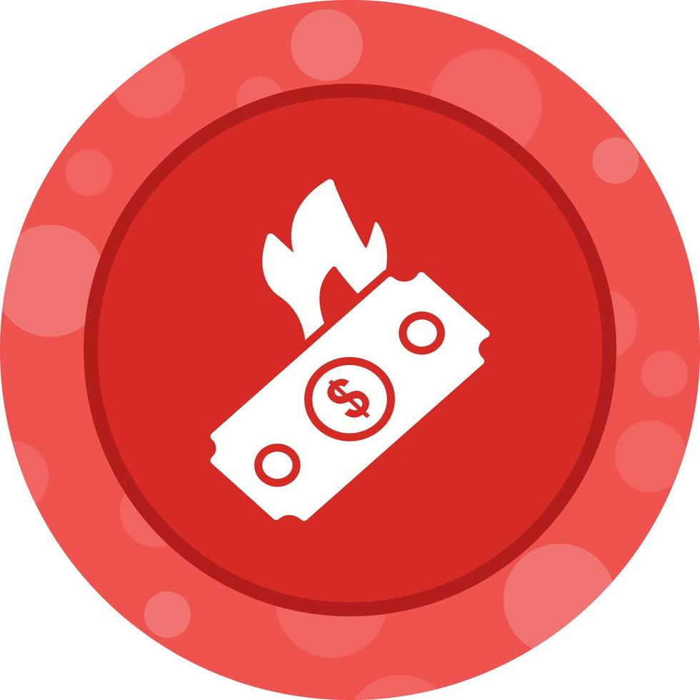Dollar on Fire Vector Icon