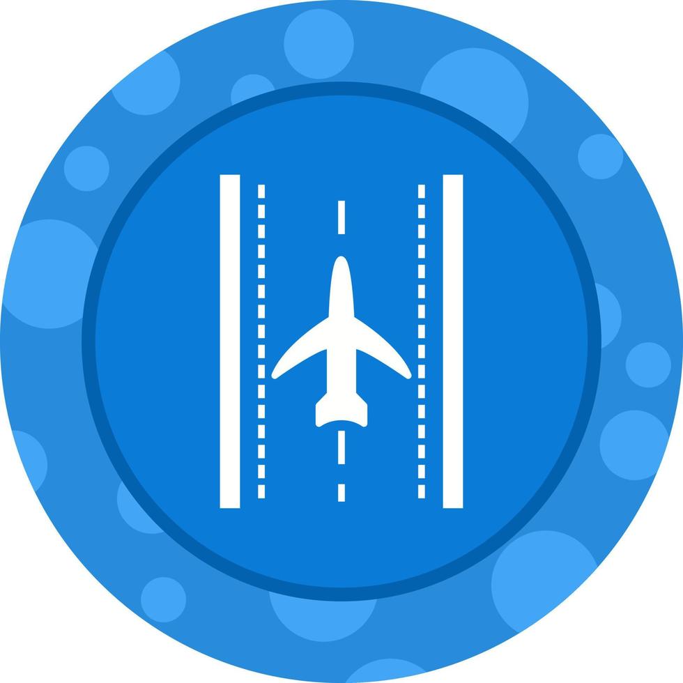 Plane on Runway Vector Icon