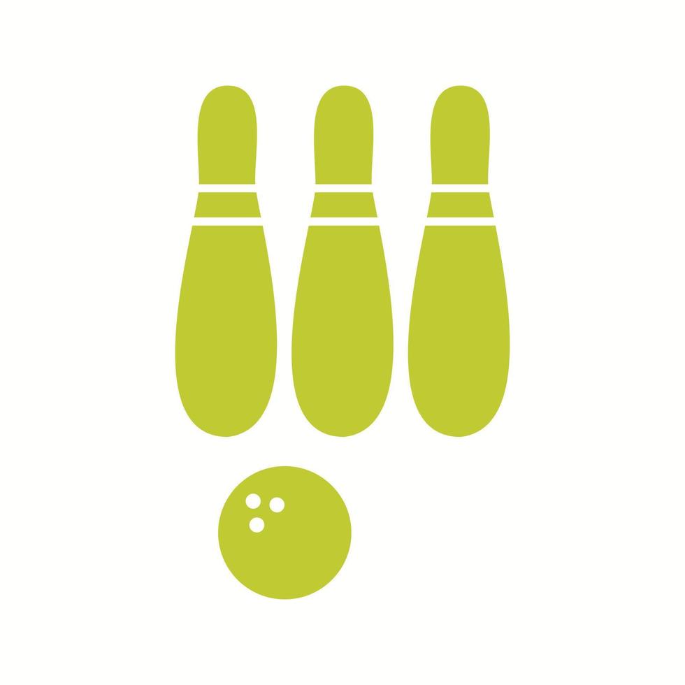 Beautiful Bowling Glyph Vector Icon