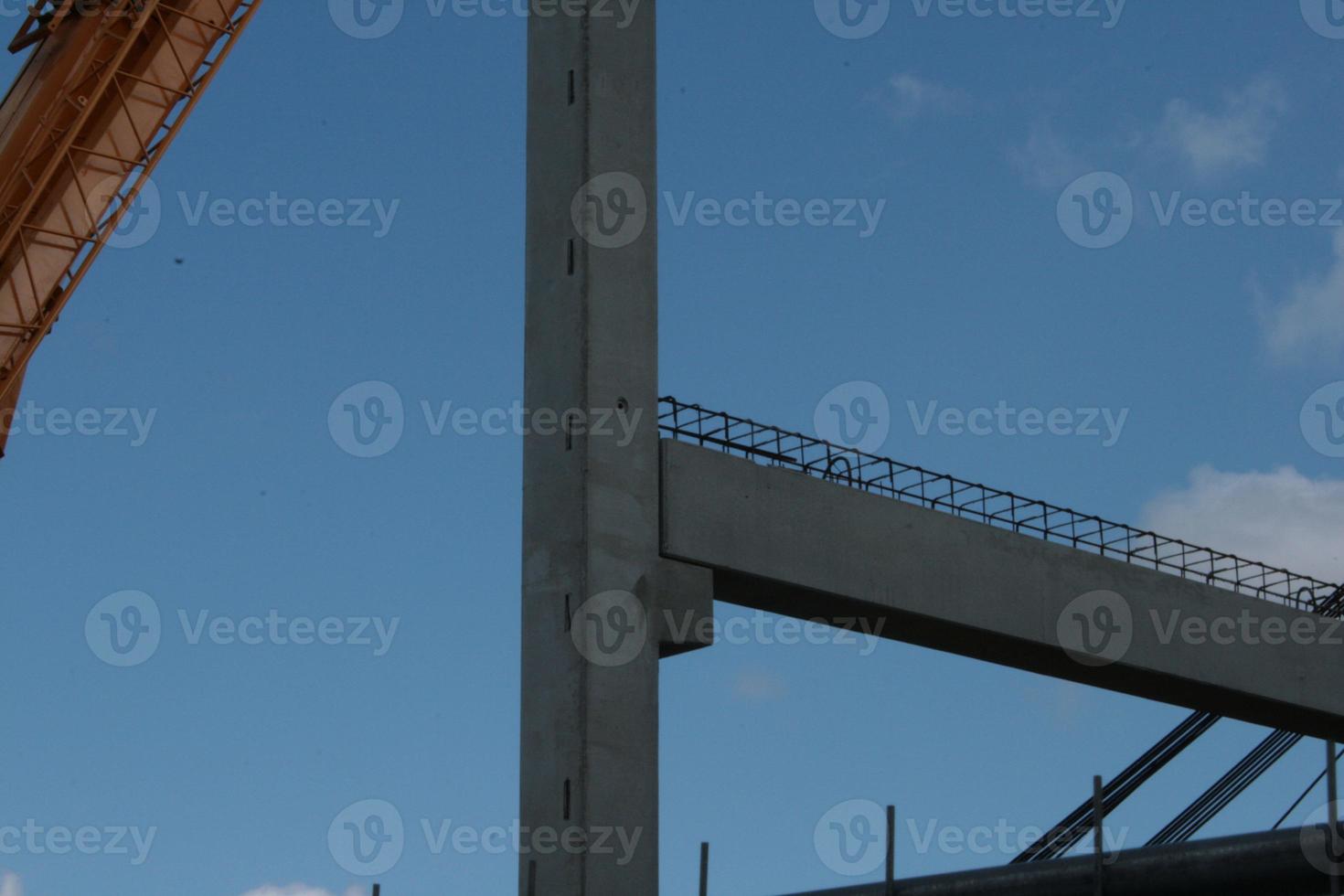 Picture of precast concrete elements during installation photo