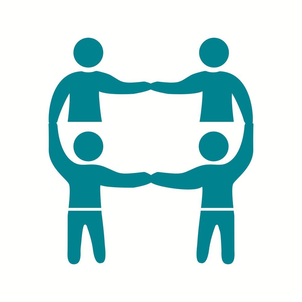 Beautiful Teamwork Vector Glyph icon