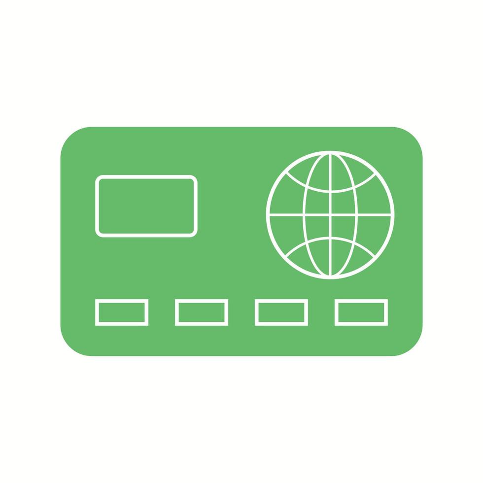 Beautiful Debit card Vector Glyph icon