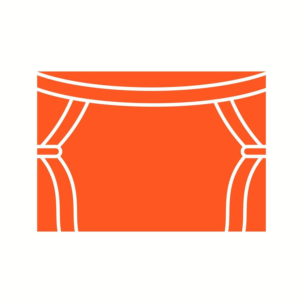 Beautiful Cinema Hall Glyph Vector Icon