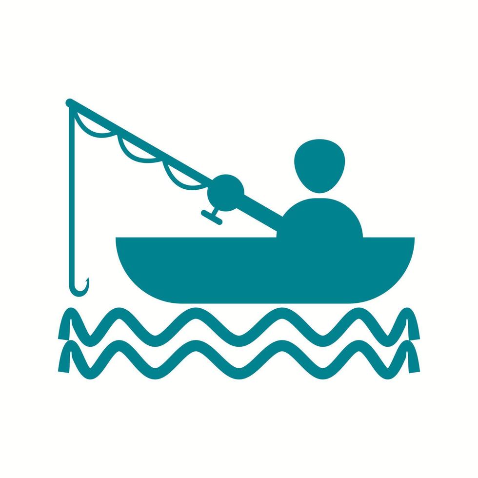 Beautiful Fishing Glyph Vector Icon