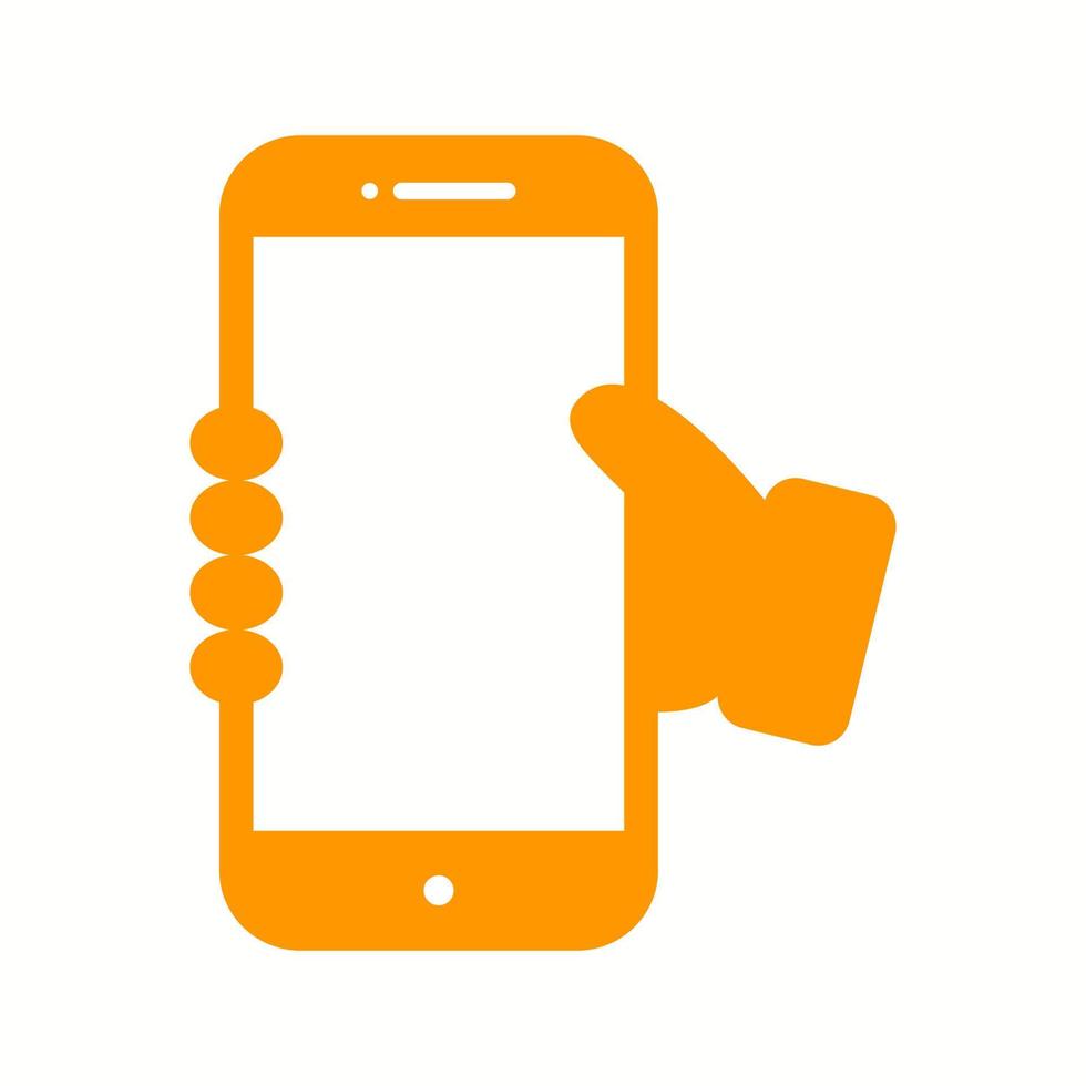 Beautiful Holding Phone Glyph Vector Icon