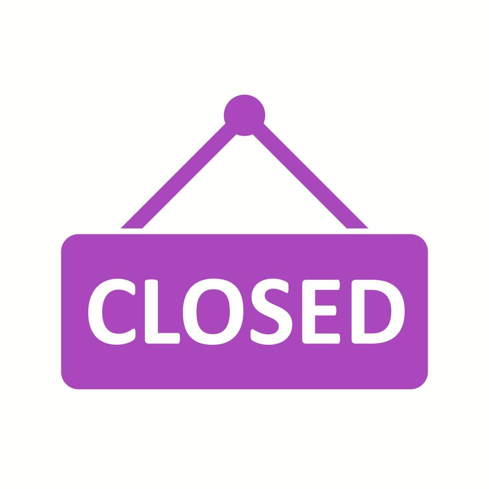 Beautiful Closed Vector Glyph icon