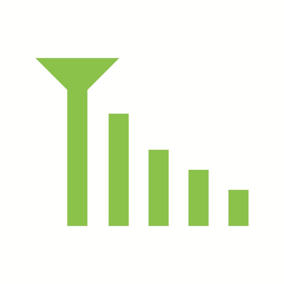Beautiful Mobile Signals Glyph Vector Icon