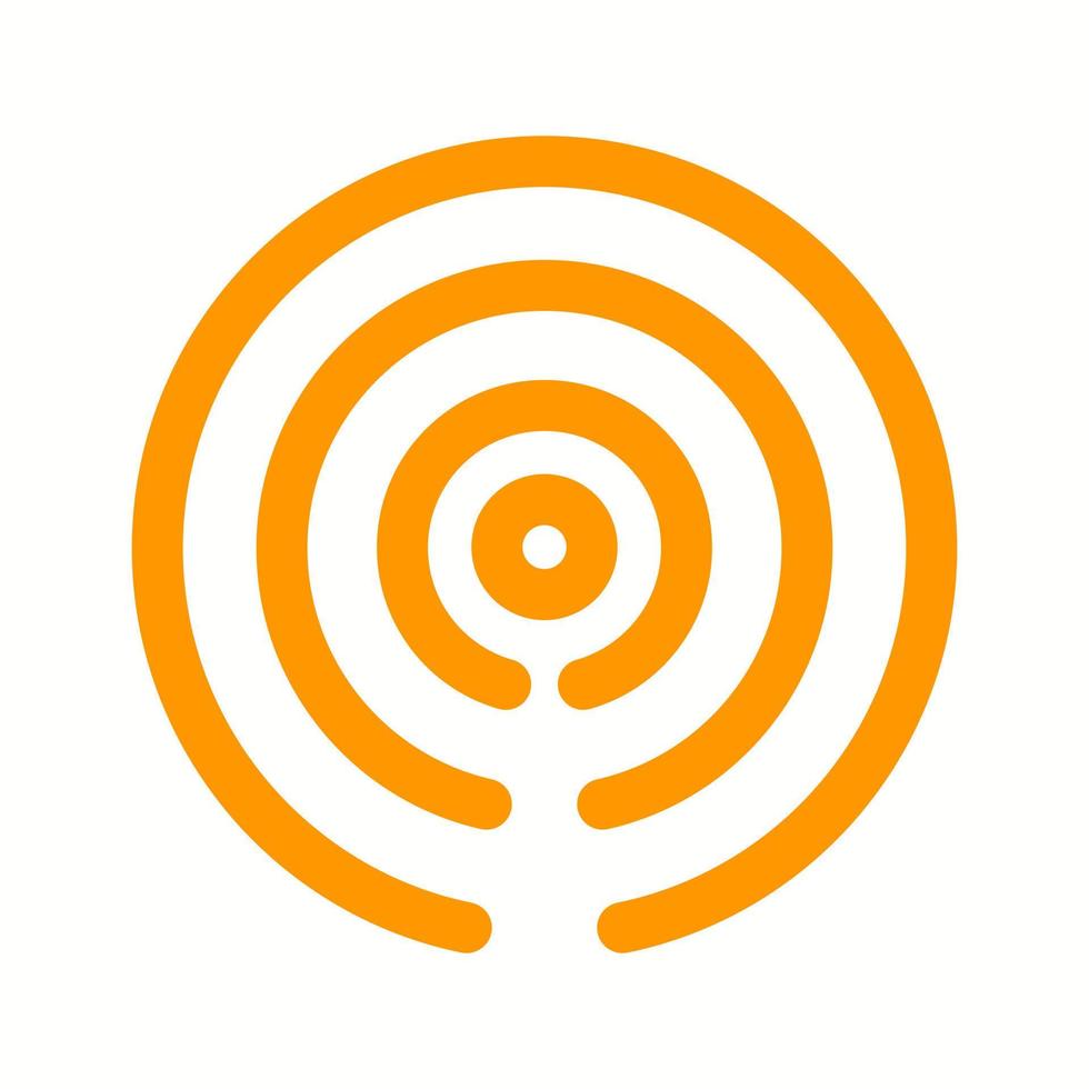 Beautiful Hotspot Signal Glyph Vector Icon