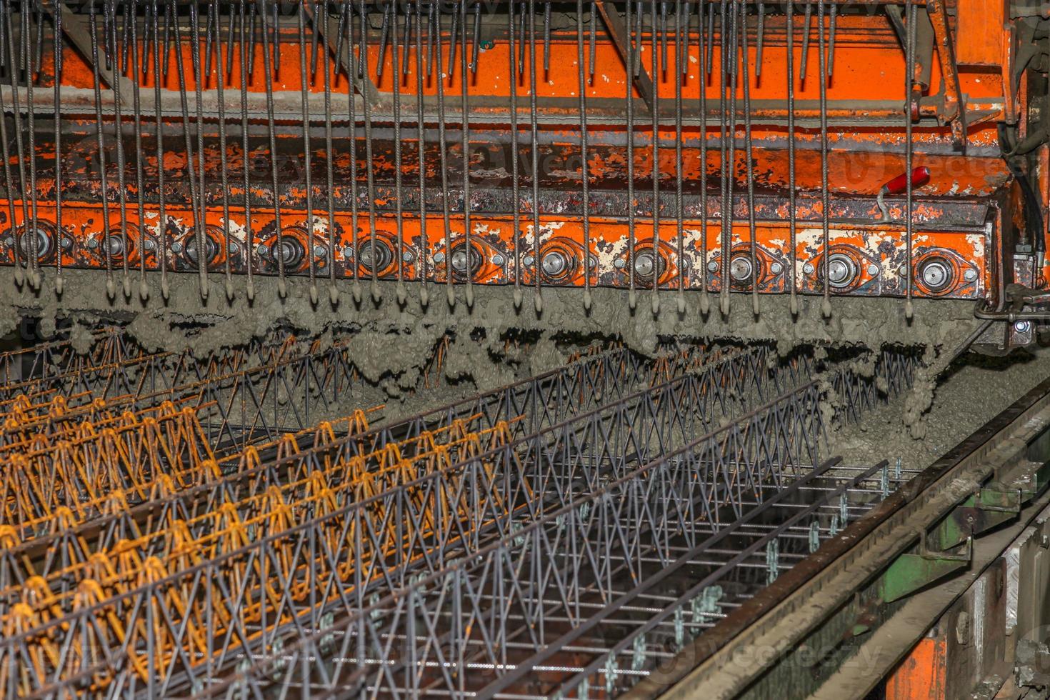 Close up picture of precast girder slab in production photo