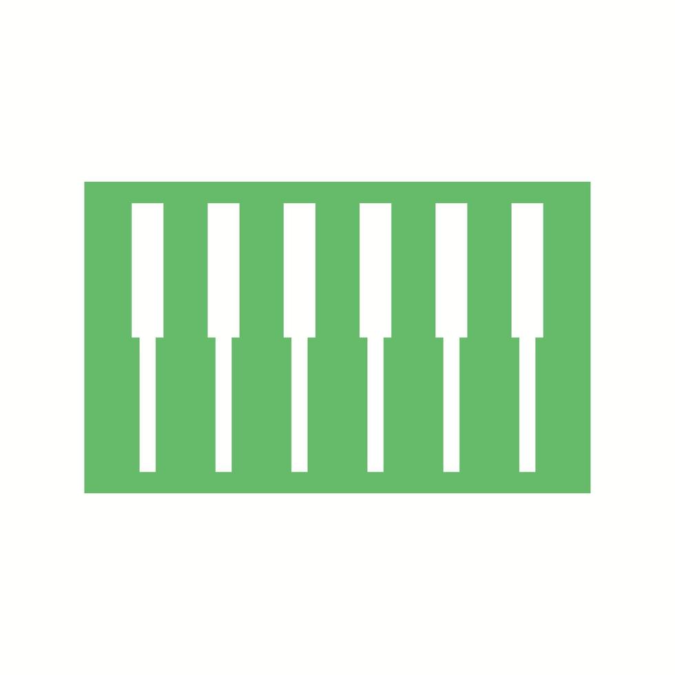 Beautiful Piano Keys Glyph Vector Icon