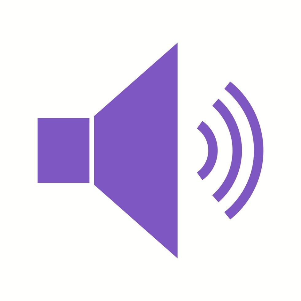 Beautiful Loud Speaker Glyph Vector Icon