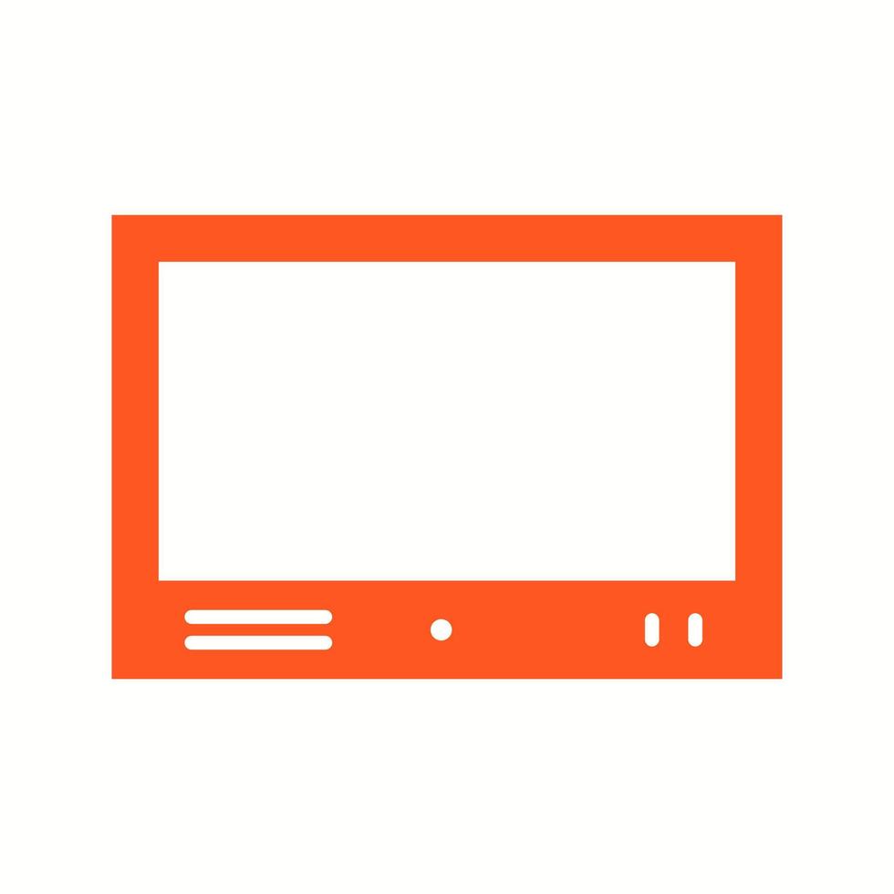 Beautiful Televison Set Glyph Vector Icon