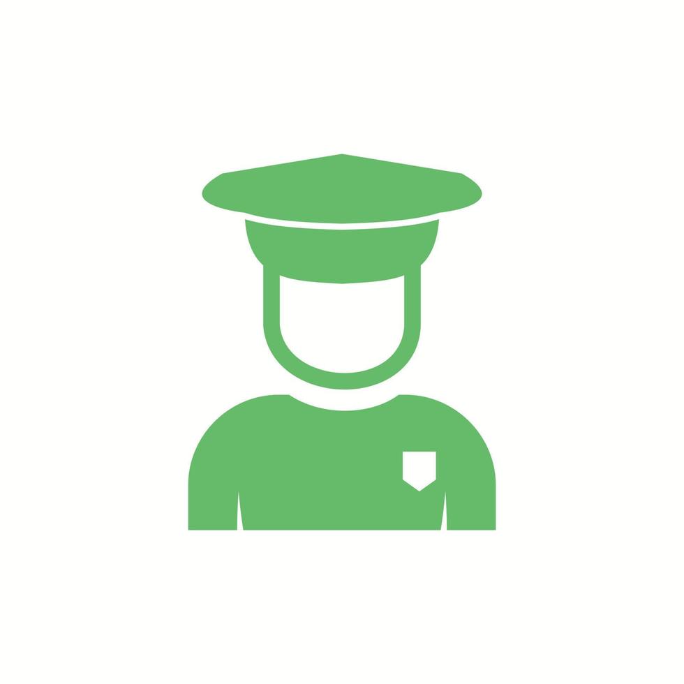 Beautiful Security Guard Glyph Vector Icon