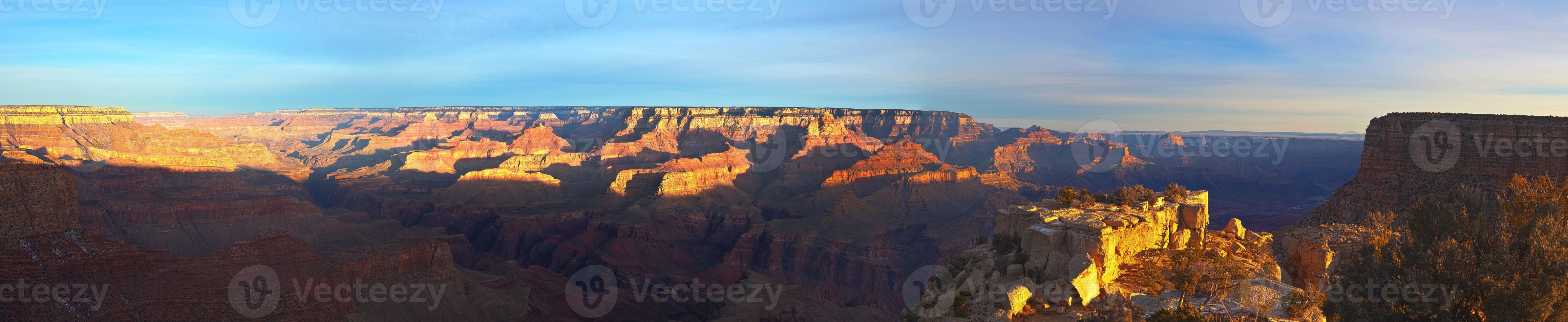 Panorama from the Grand Canyon south side in winter photo