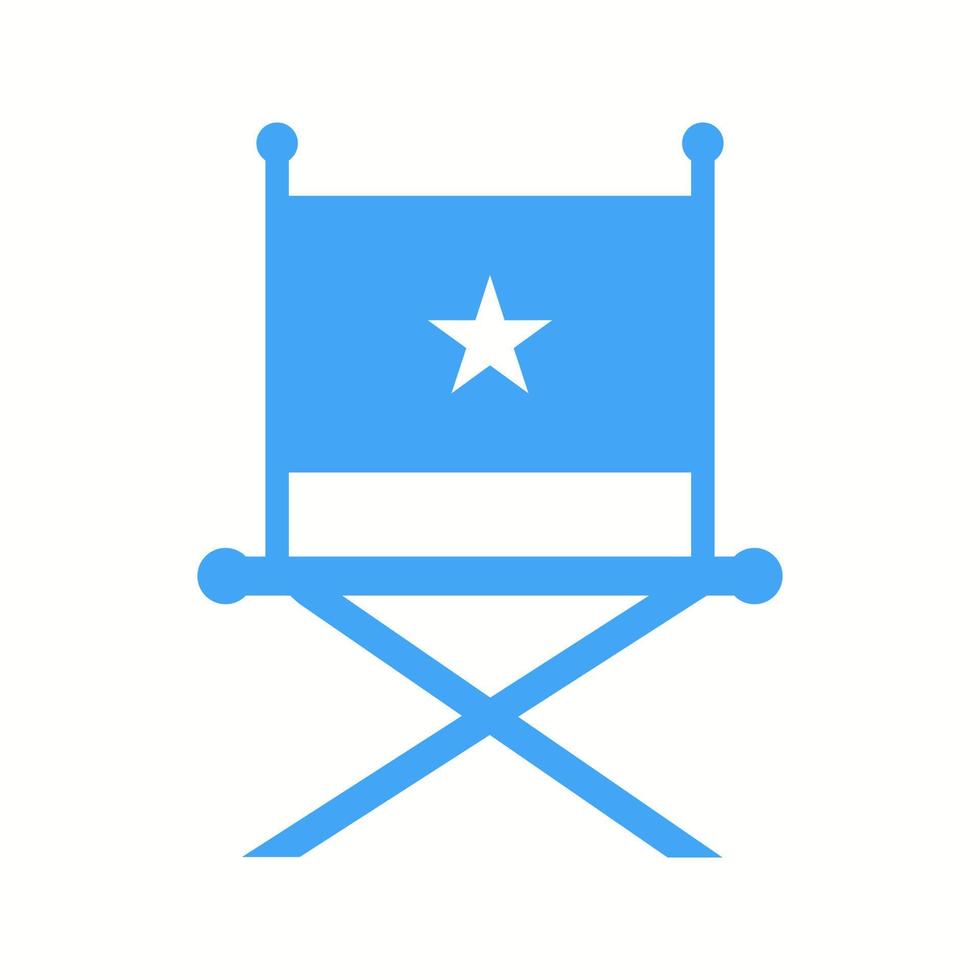 Beautiful Director Chair Glyph Vector Icon