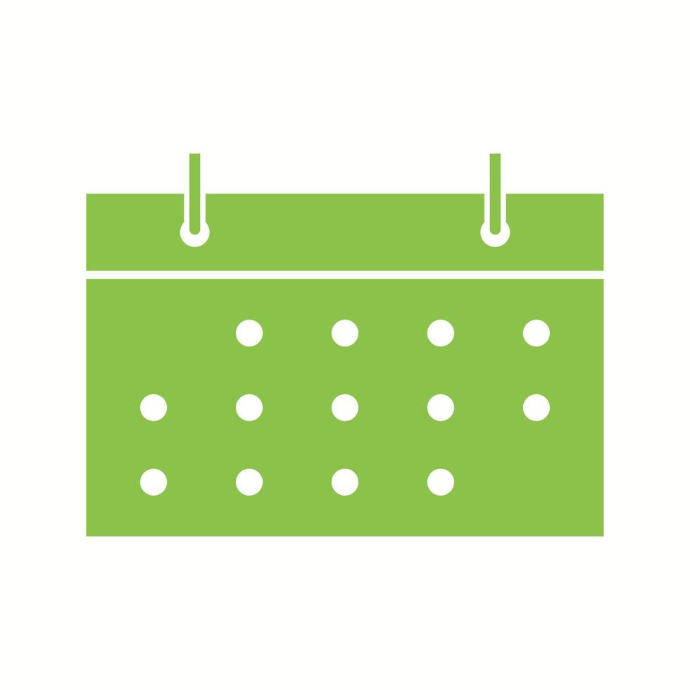 Beautiful Calendar Glyph Vector Icon
