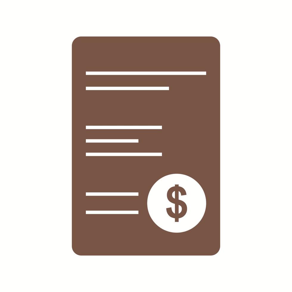 Beautiful Money Report Glyph Vector Icon