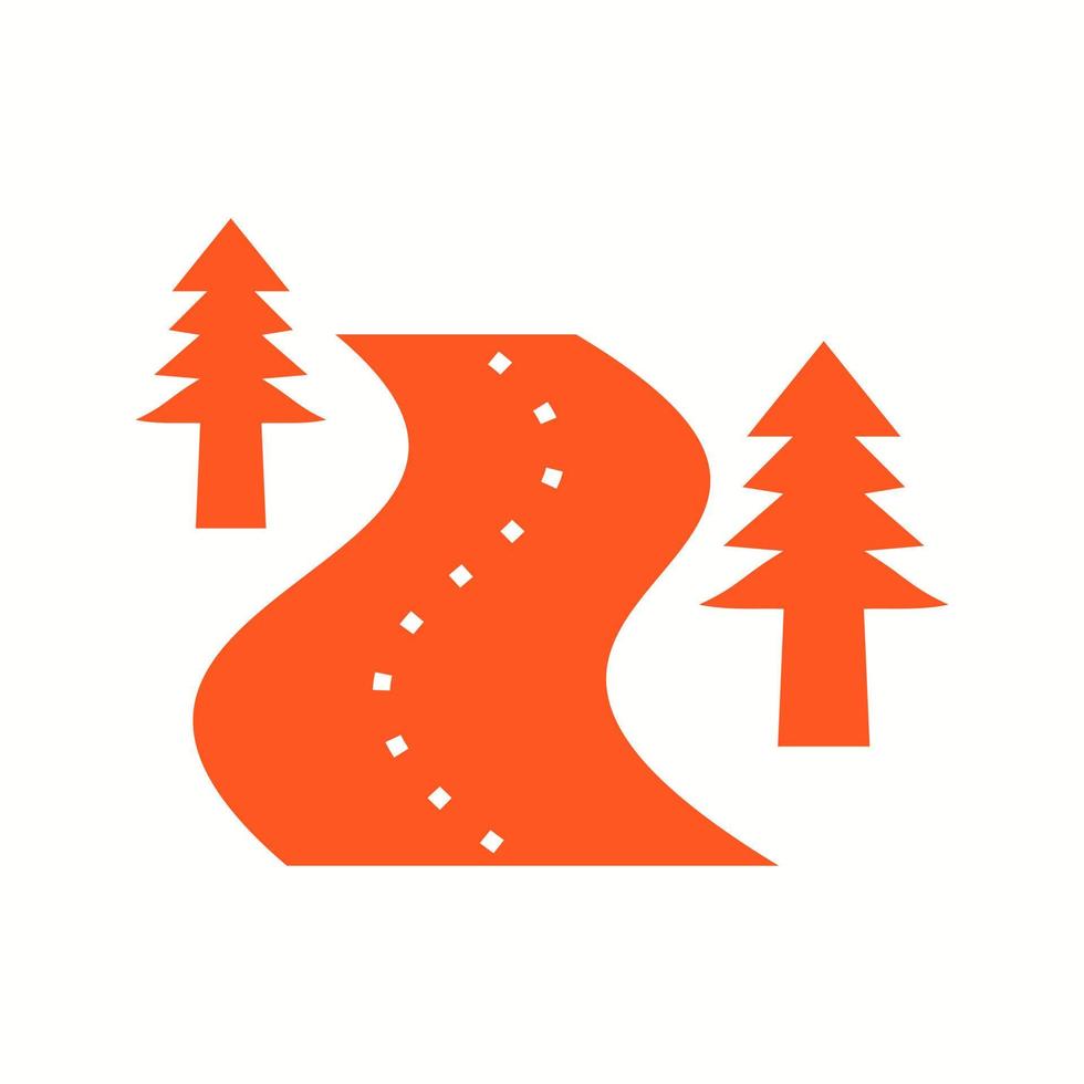 Beautiful Road Glyph Vector Icon