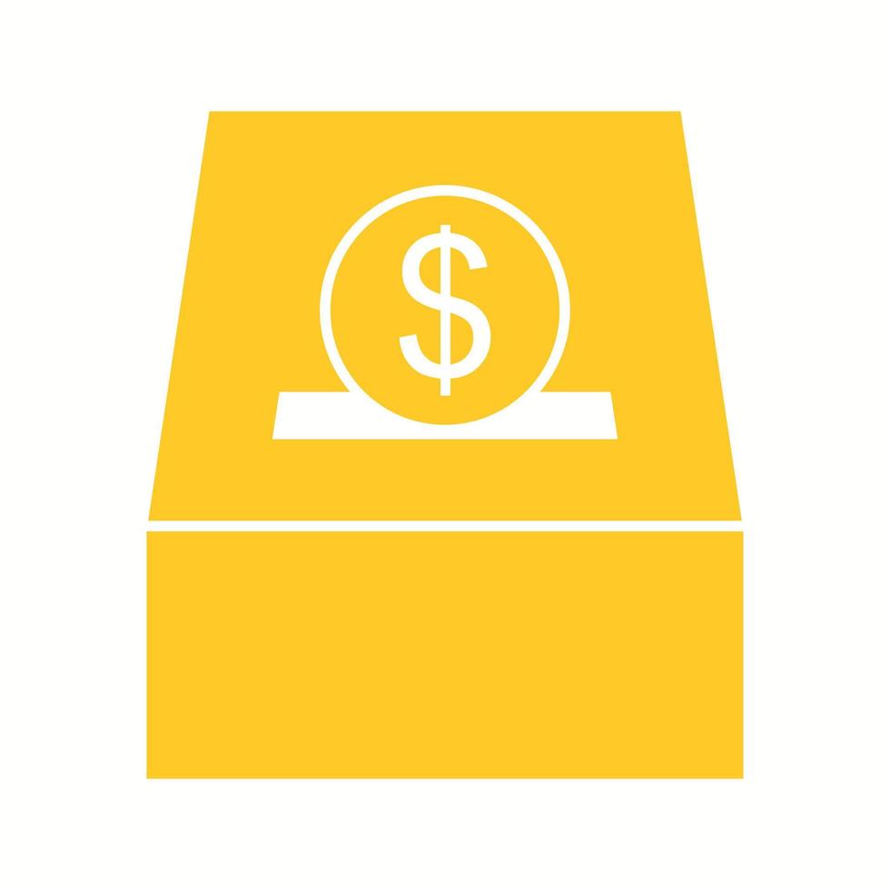 Beautiful Charity Box Glyph Vector Icon