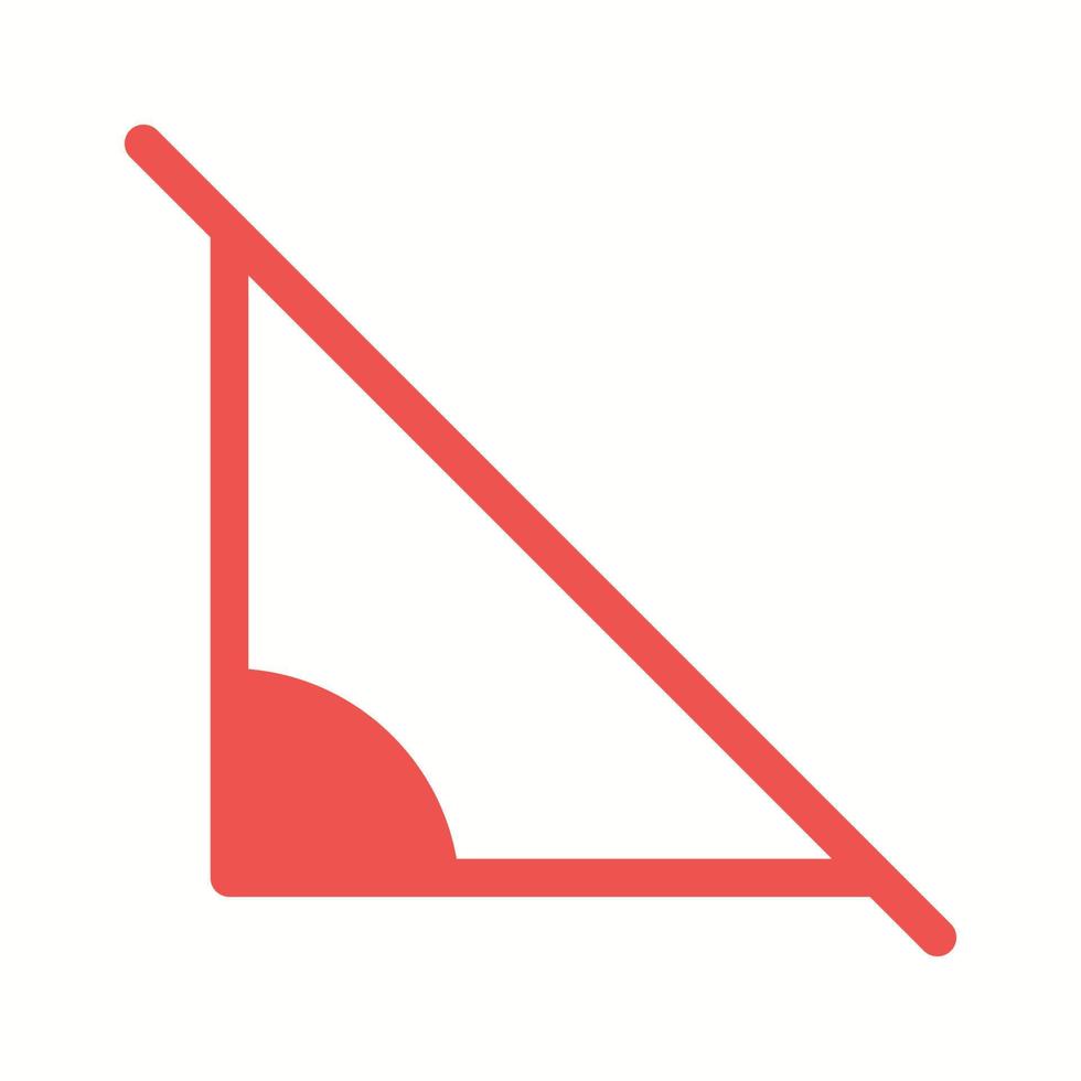 Beautiful Angle Glyph Vector Icon