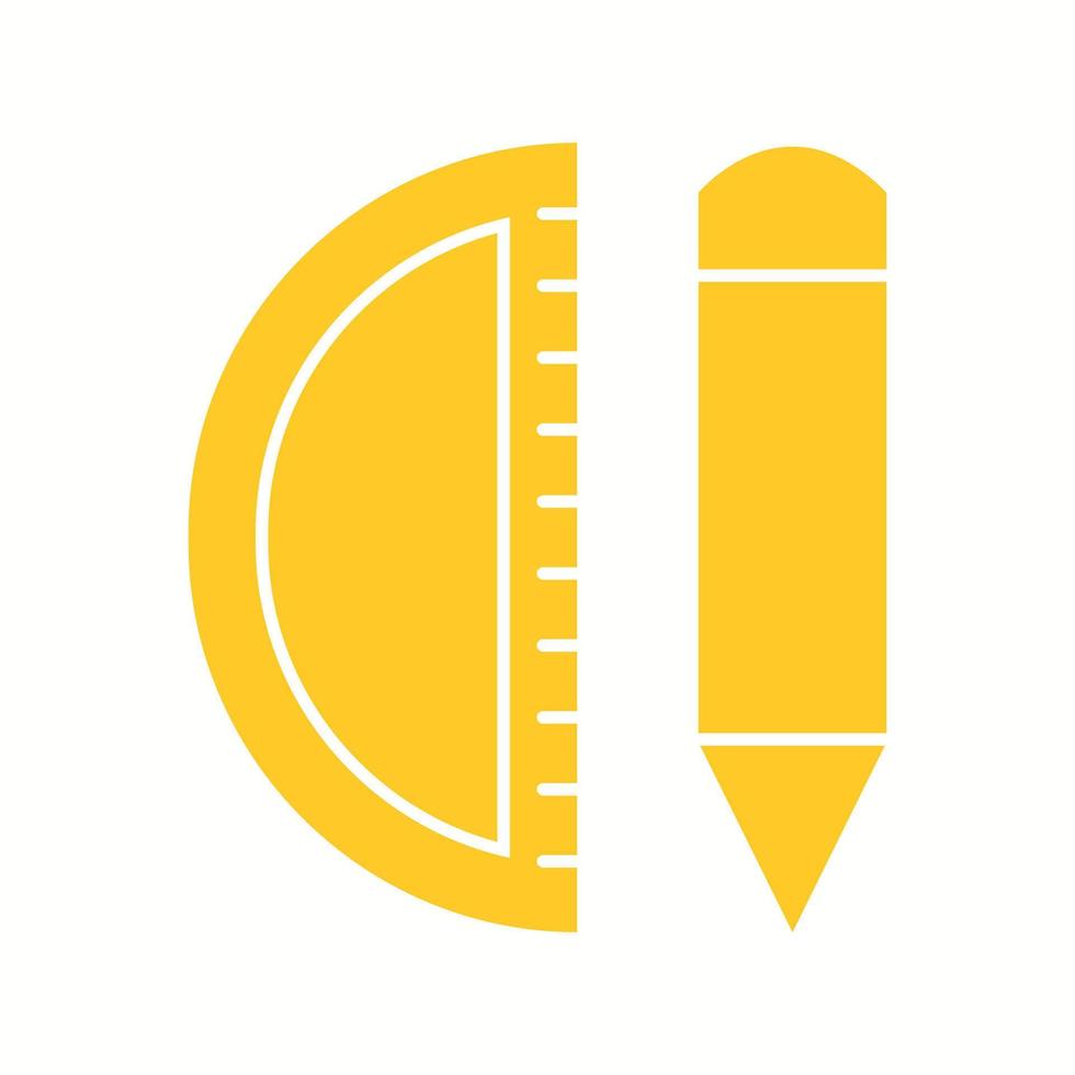 Beautiful Geometry Tools Glyph Vector Icon