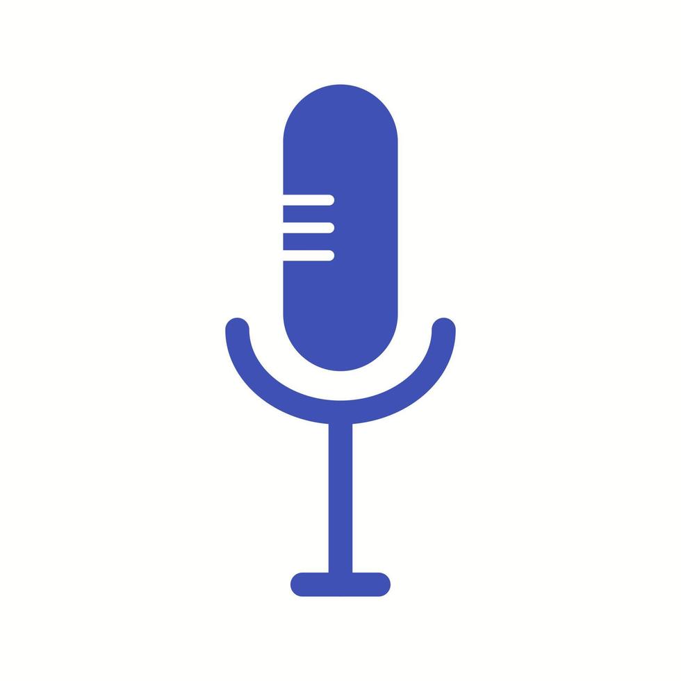 Beautiful Mic Glyph Vector Icon