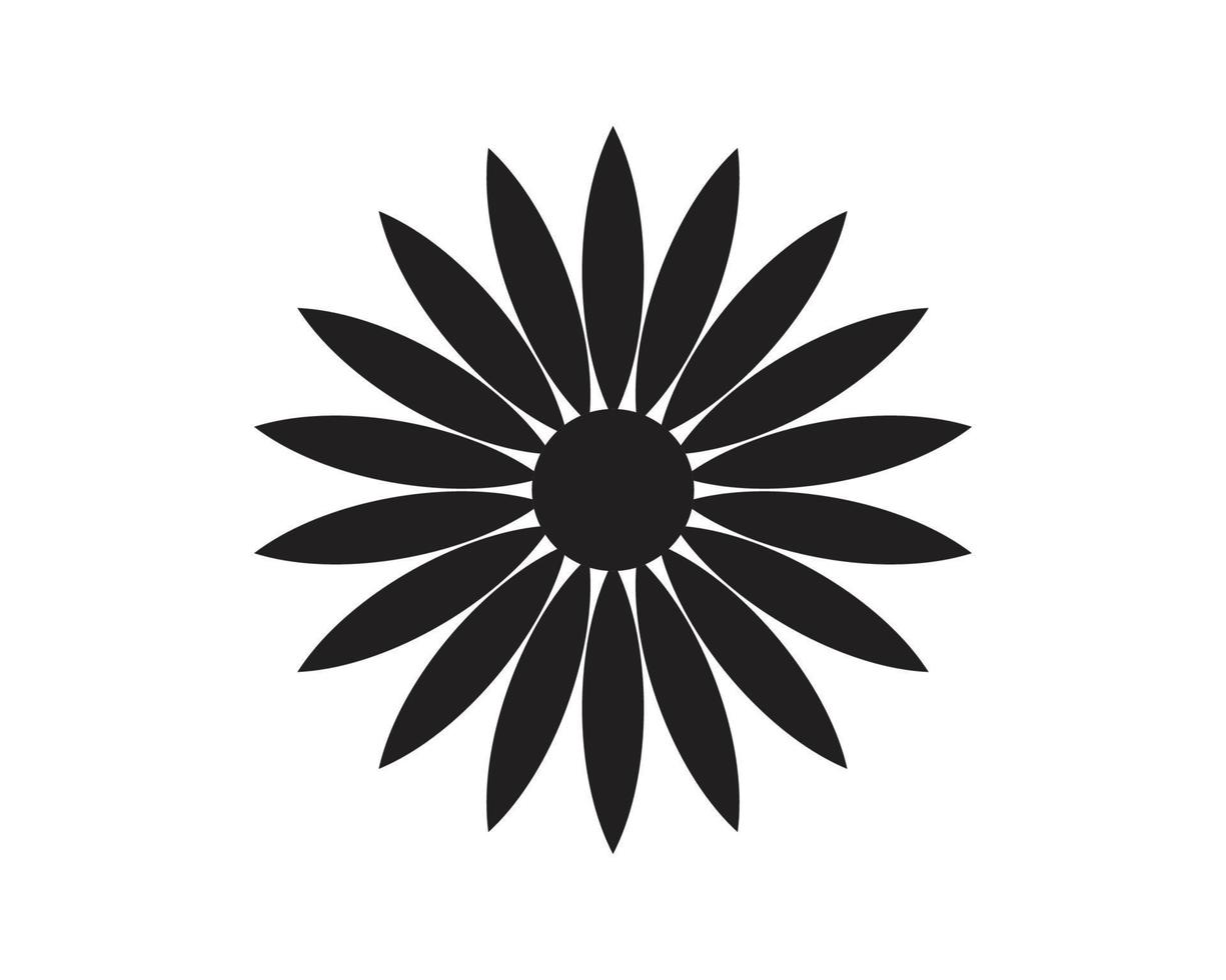 black flower vector art