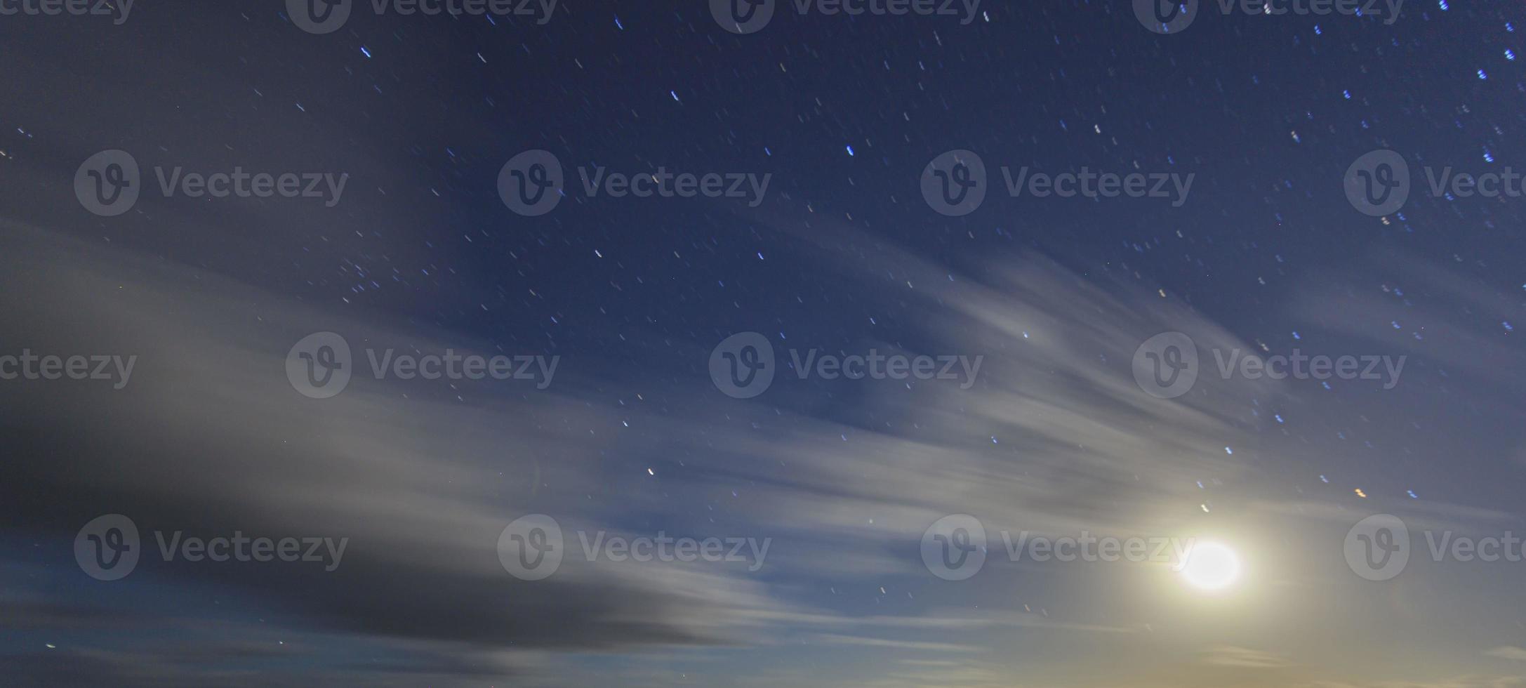Picture of cloudless starry sky at nighttime at northern hemisphere photo
