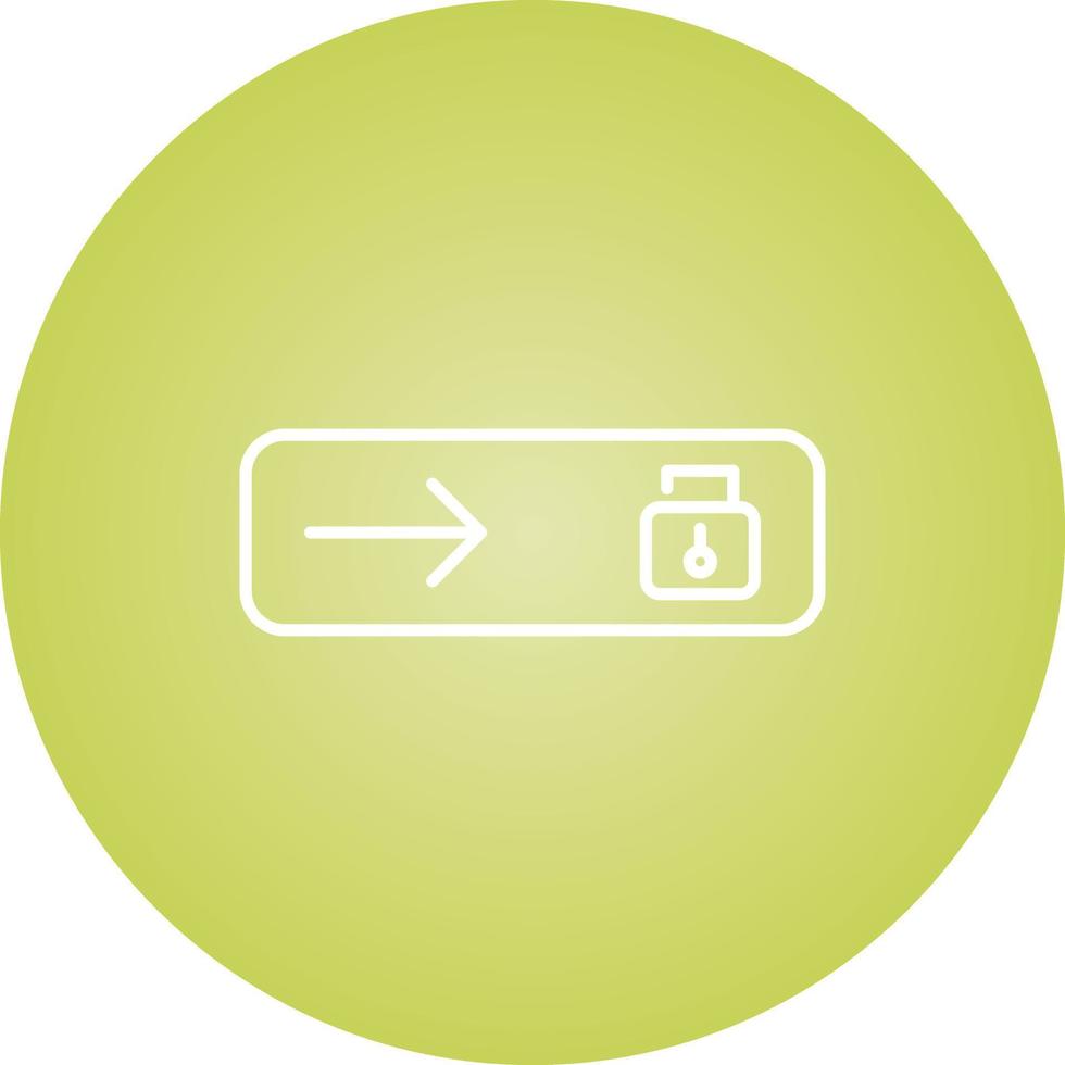 Beautiful Slide Unlocked Line Vector Icon