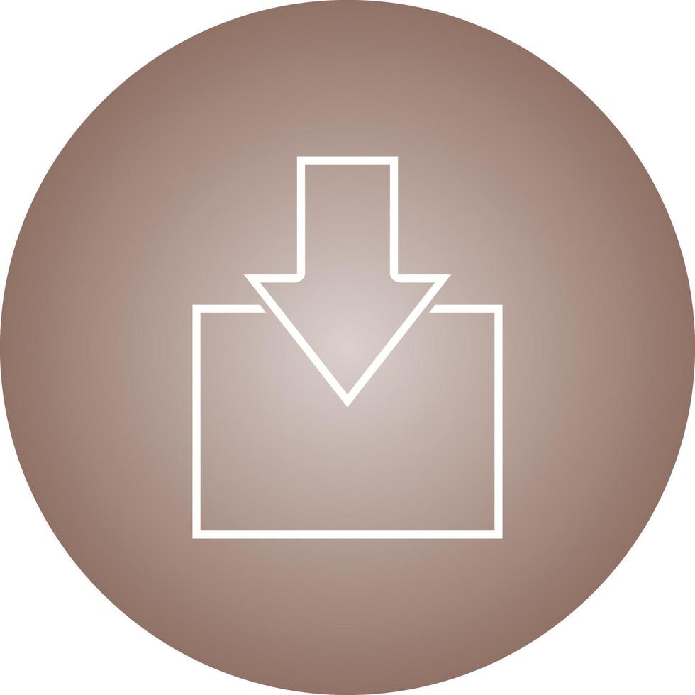Beautiful Download Line Vector Icon