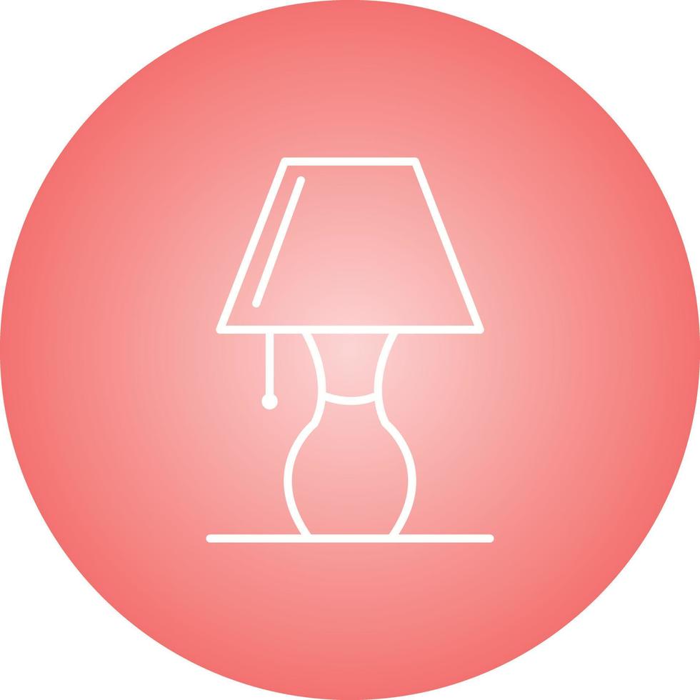 Beautiful Table Lamp Line Vector Icon