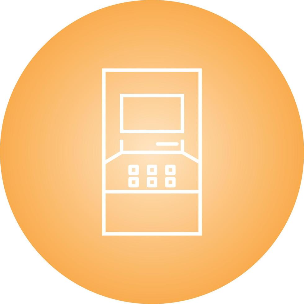 Beautiful ATM Machine Line Vector Icon