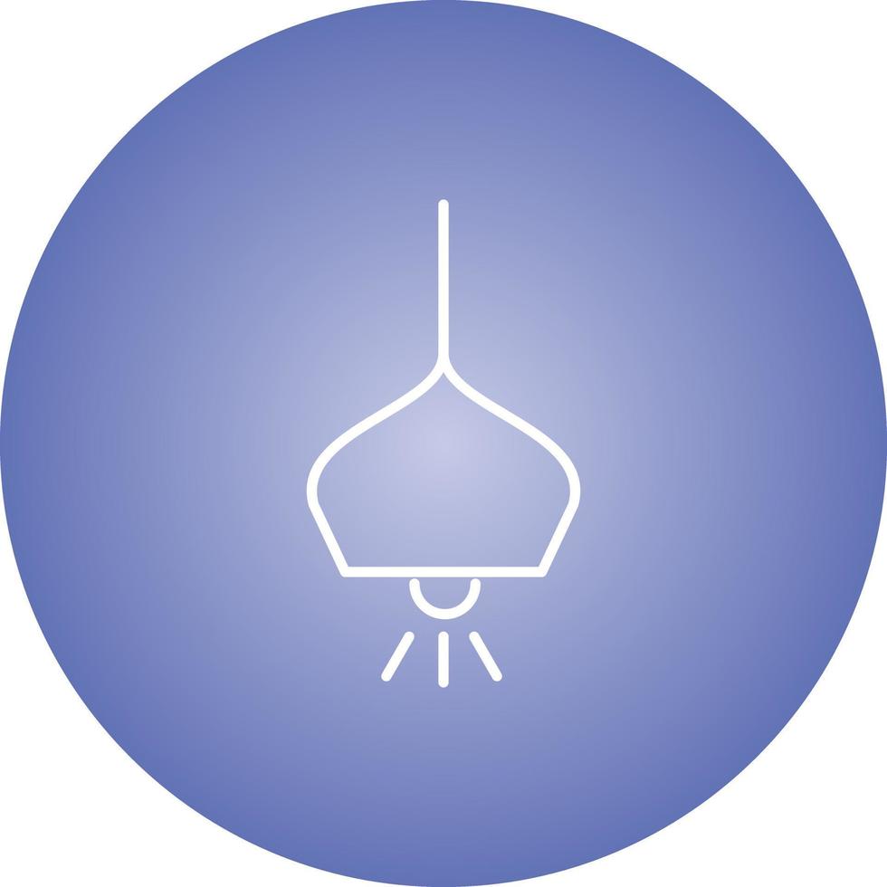 Beautiful Hanging Light Line Vector Icon