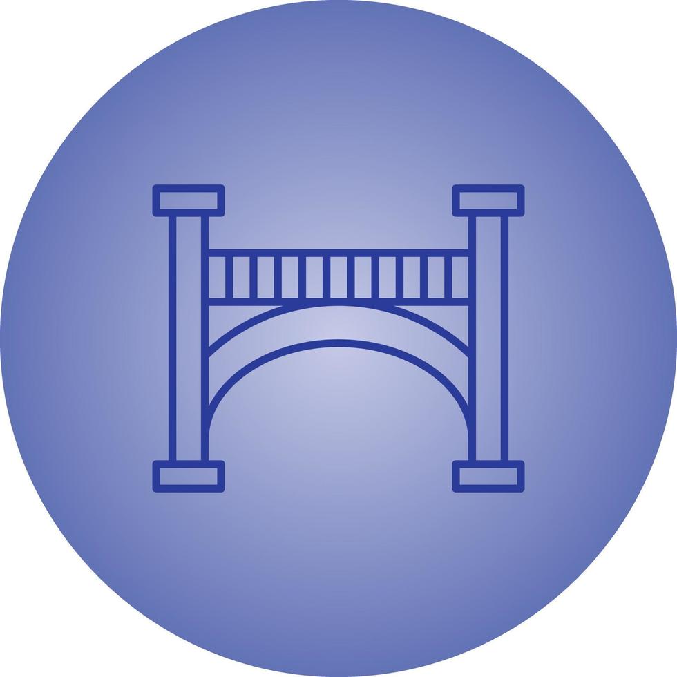 Beautiful bridge vector line icon