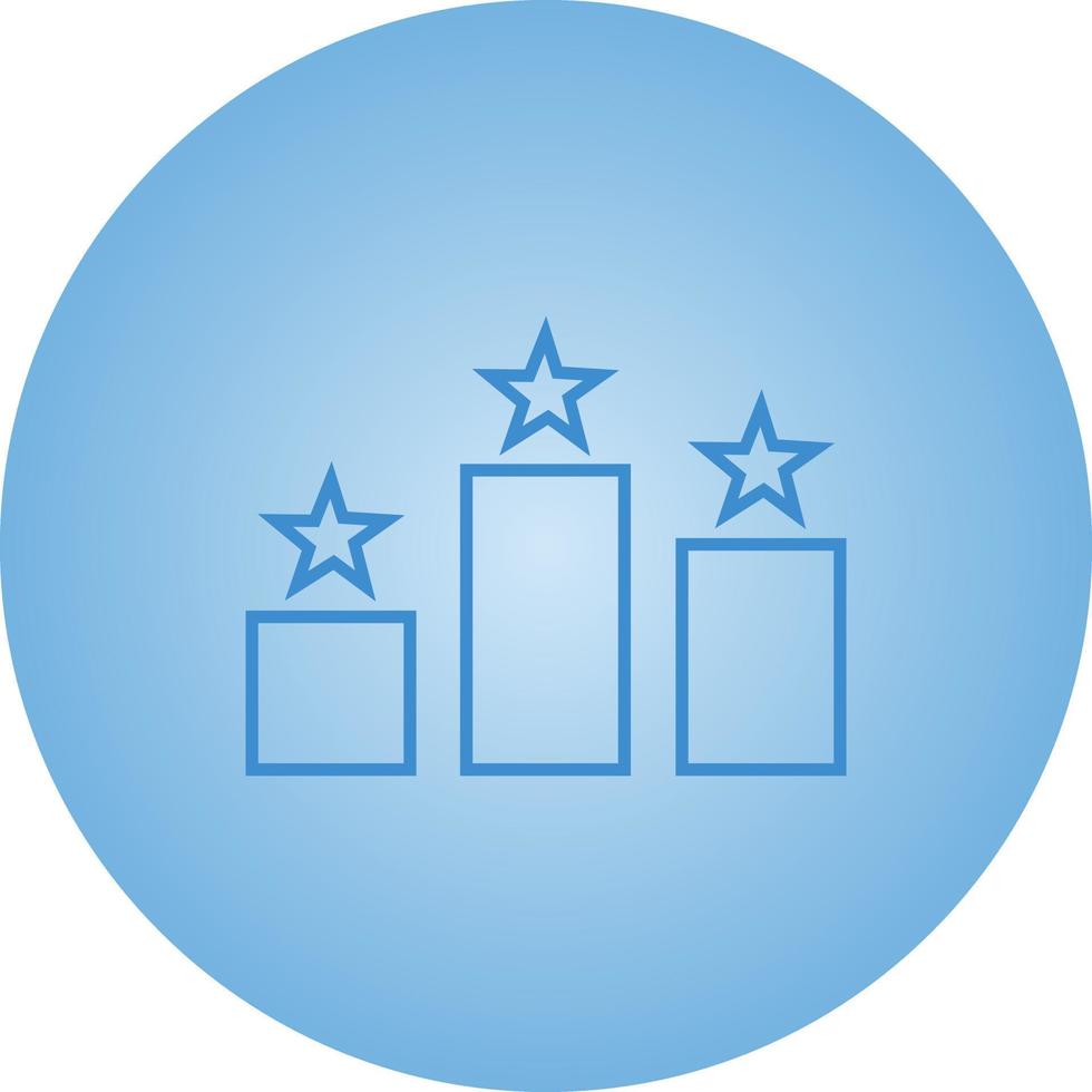 Beautiful Stars ranking vector line icon