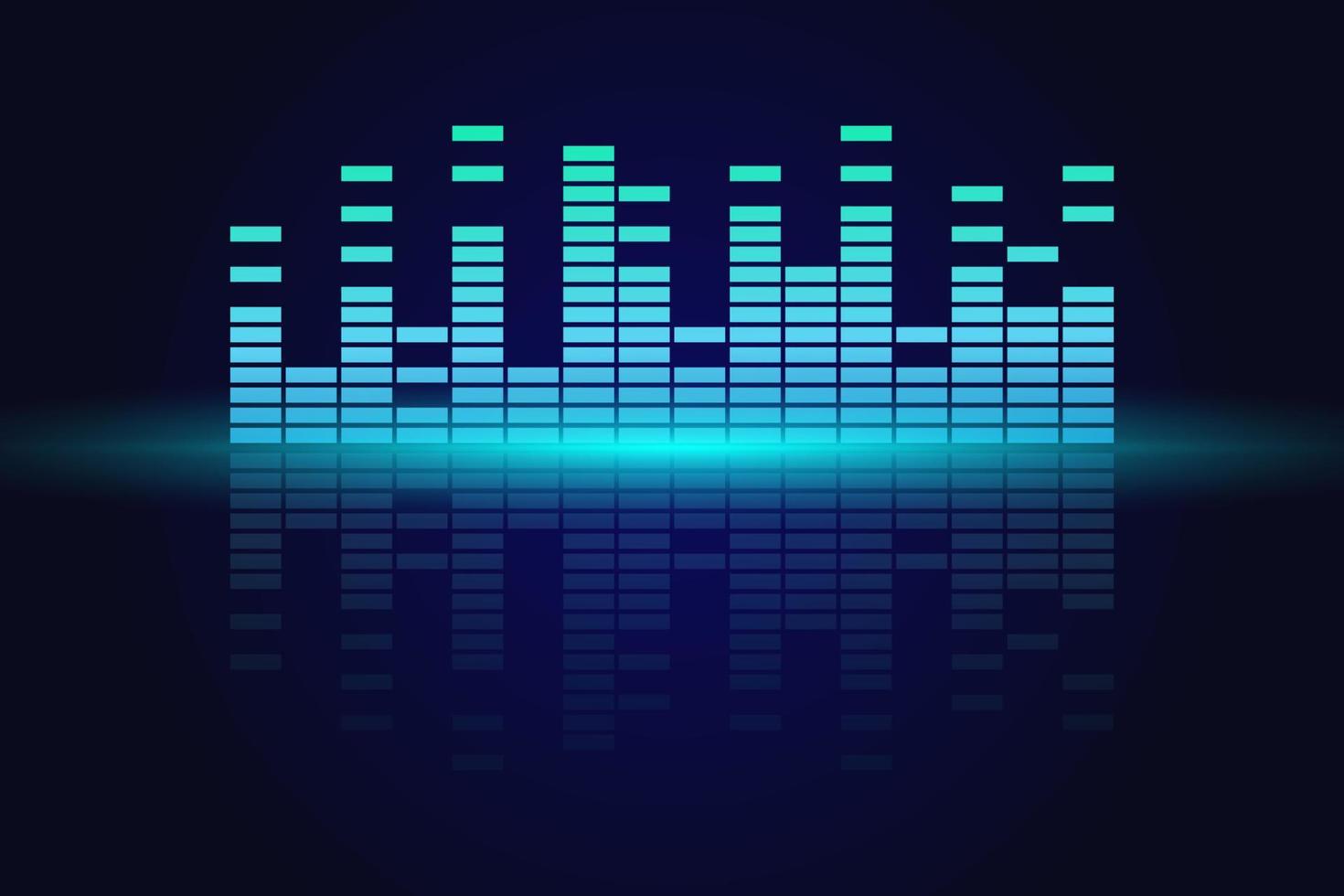 Equaliser neon wave. Audio eq soundwaves. Music bat background. Abstract vector illustration