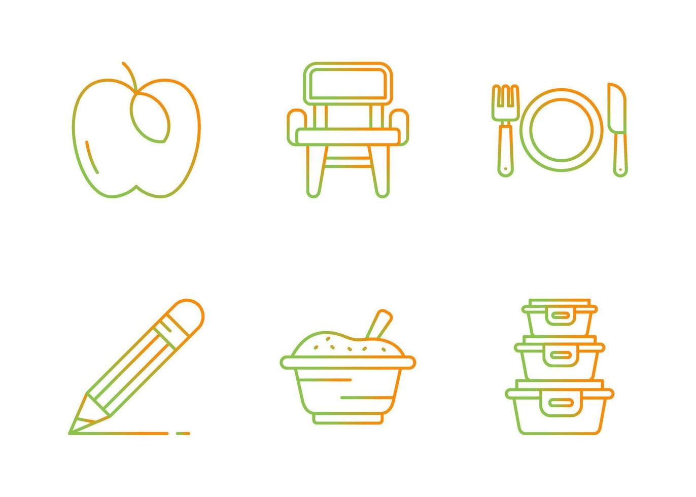 Kids Education Vector Icon Set