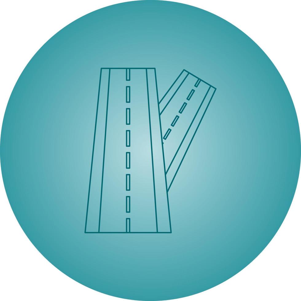 Link Road line icon vector