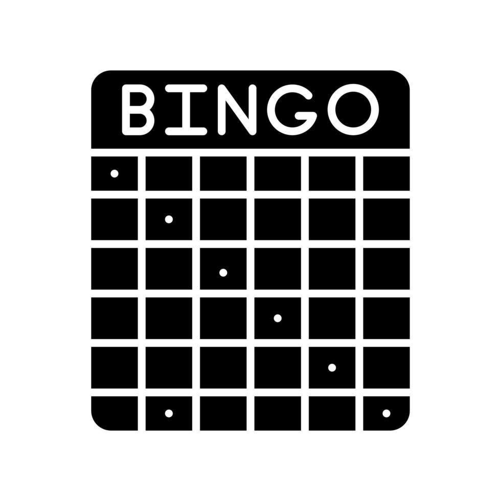 icono de vector de bingo