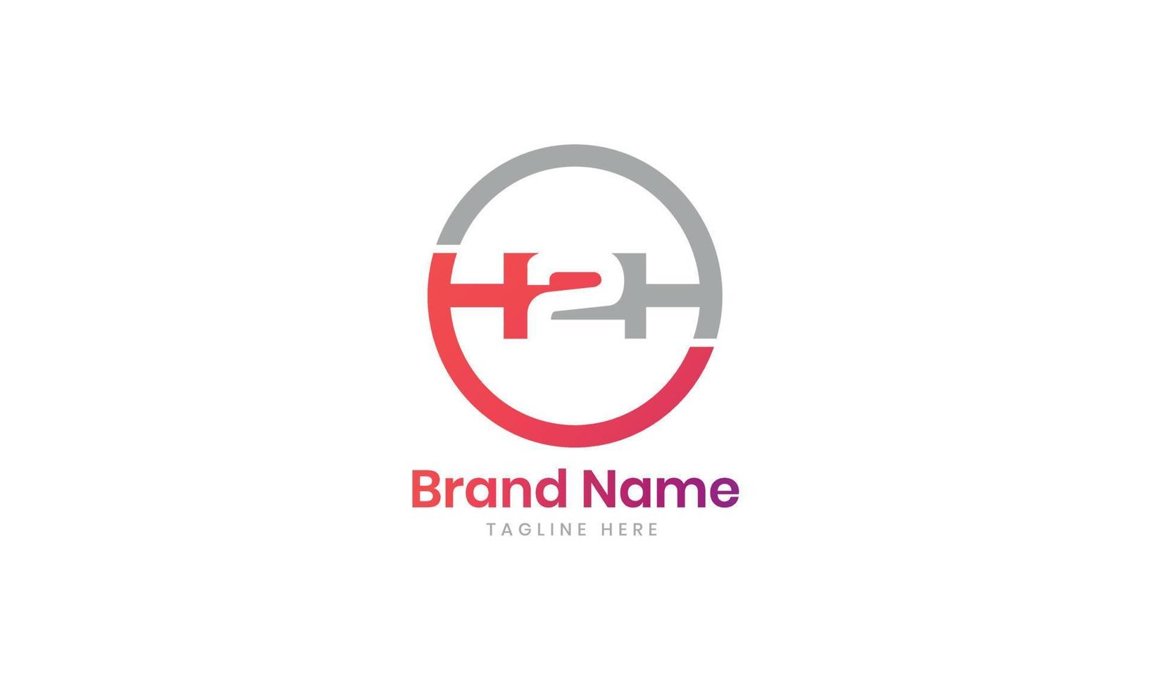 H2H logo design with circle vector