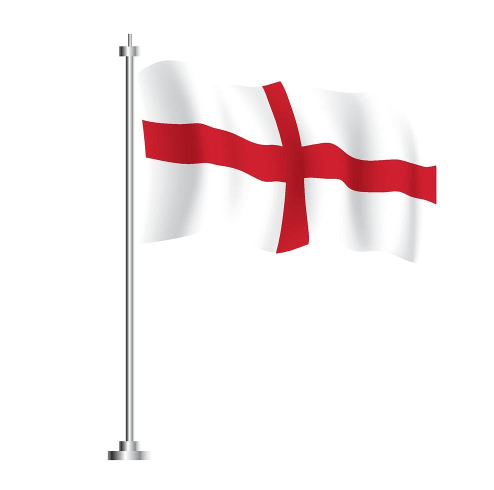 bandera de Inglaterra. bandera de onda aislada del país de Inglaterra. vector