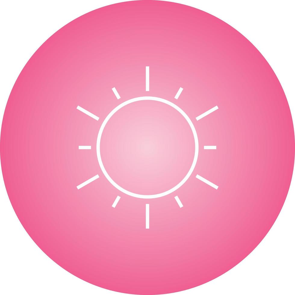 Beautiful Sun Line Vector Icon