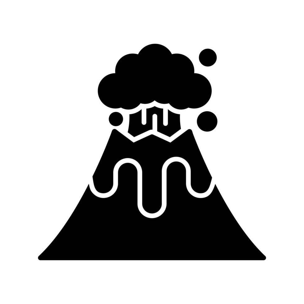 icono de vector de volcán