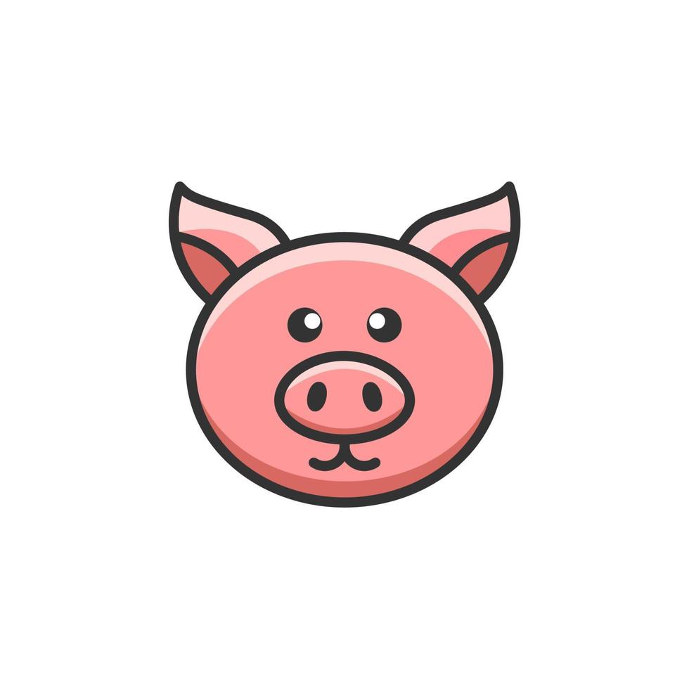 Cute Pig Cartoon Design vector