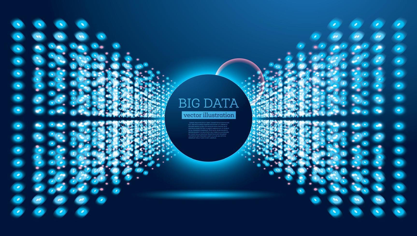 Big Data Futuristic Science Background with Copy Space. vector