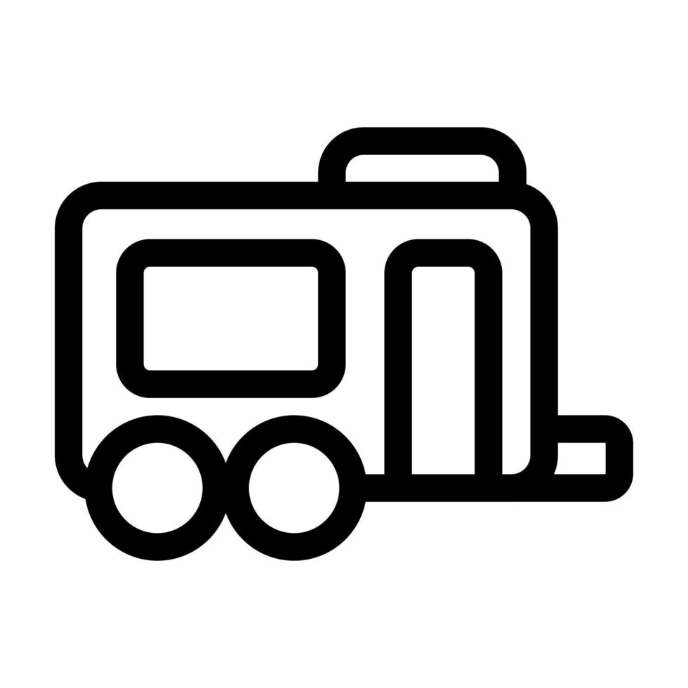 camper van line icon design vector