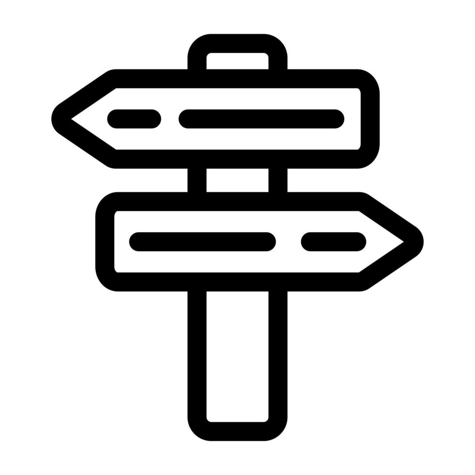 signpost line icon design vector